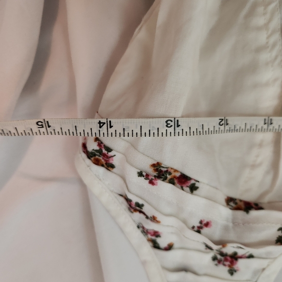 Anthropologie White Floral Blouse - Picture 6 of 8